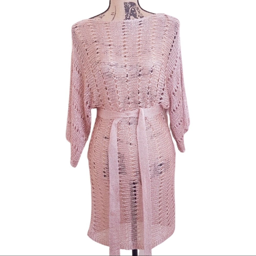 Rose Gold Metallic Swimsuit Cover up - Picture 2 of 10